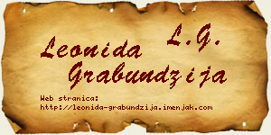 Leonida Grabundžija vizit kartica